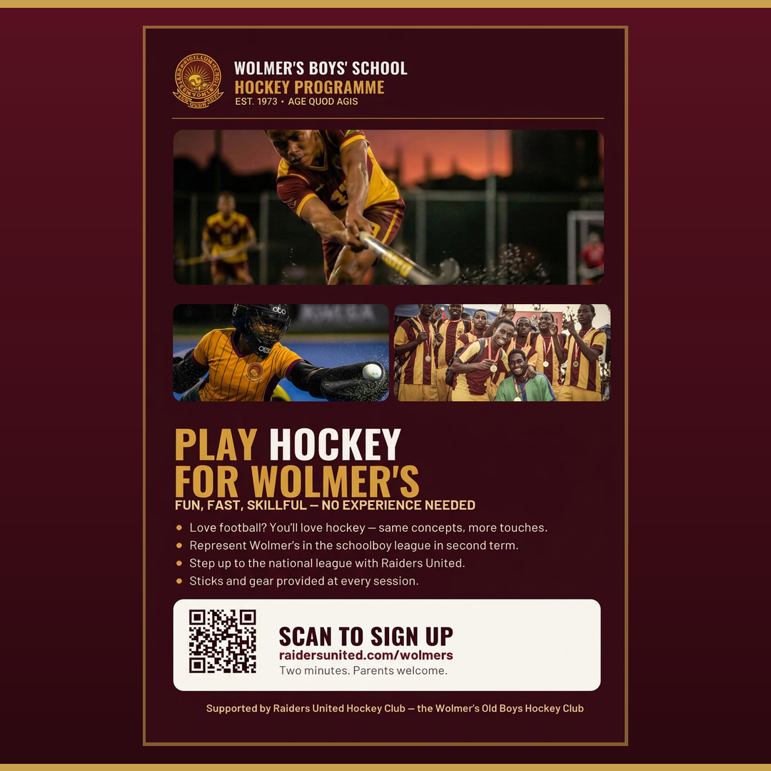 Square Wolmer's hockey flyer sized for an Instagram post